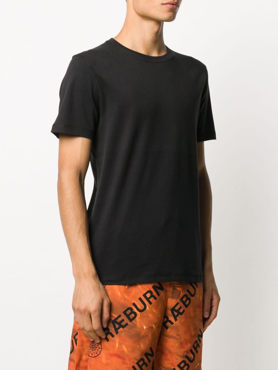 Black logo print organic cotton t shirt