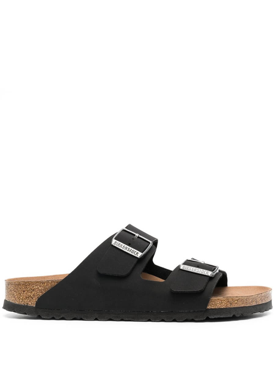 Black buckle sandals