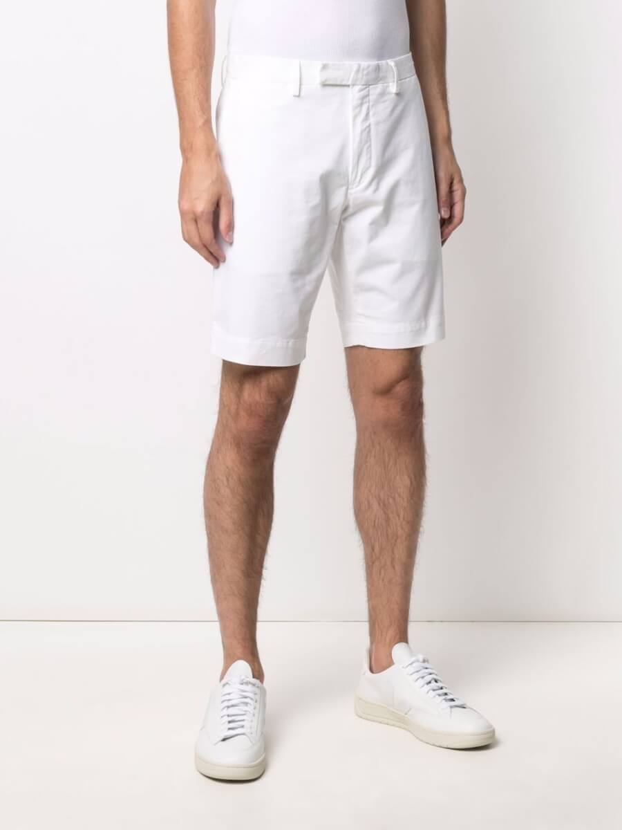 White chino shorts