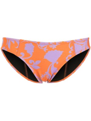 Cynthia Rowley abstract-print bikini bottoms - Orange