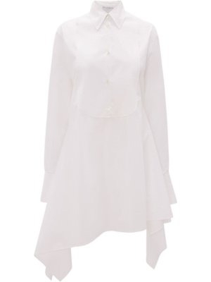 JW Anderson asymmetric bib shirt dress - White