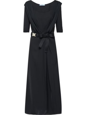 Prada belted midi dress - Black