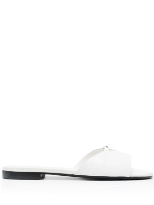 Prada cut-out leather sandals - White