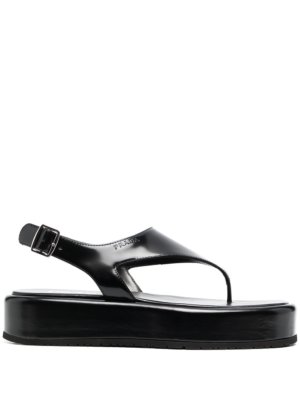 Prada platform leather sandals - Black
