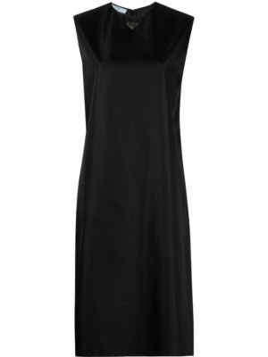 Prada sleeveless shift midi dress - Black