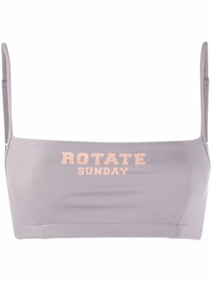 ROTATE logo-print bra top - Grey