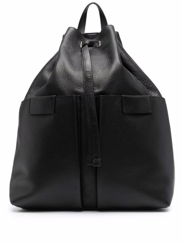 Orciani pebbled-effect leather backpack