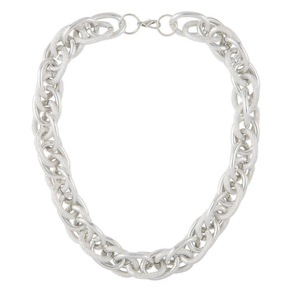 Silver plated chainlink necklace