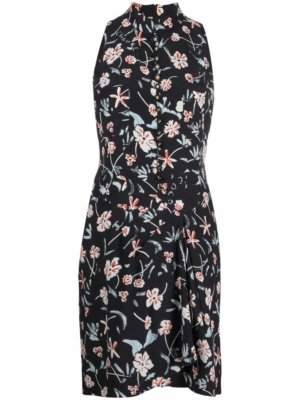 Chanel Pre-Owned 1997 floral-print sleeveless dress - Black
