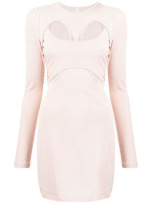 Dion Lee breathable T-shirt dress - Pink