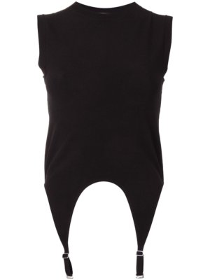 Dion Lee garter sleeveless knit top - Black