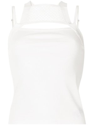 Dion Lee net holster panelled tank top - White