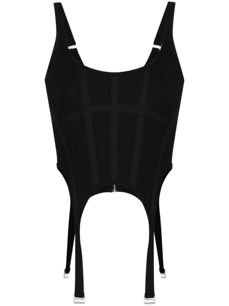 Dion Lee panelled corset top - Black