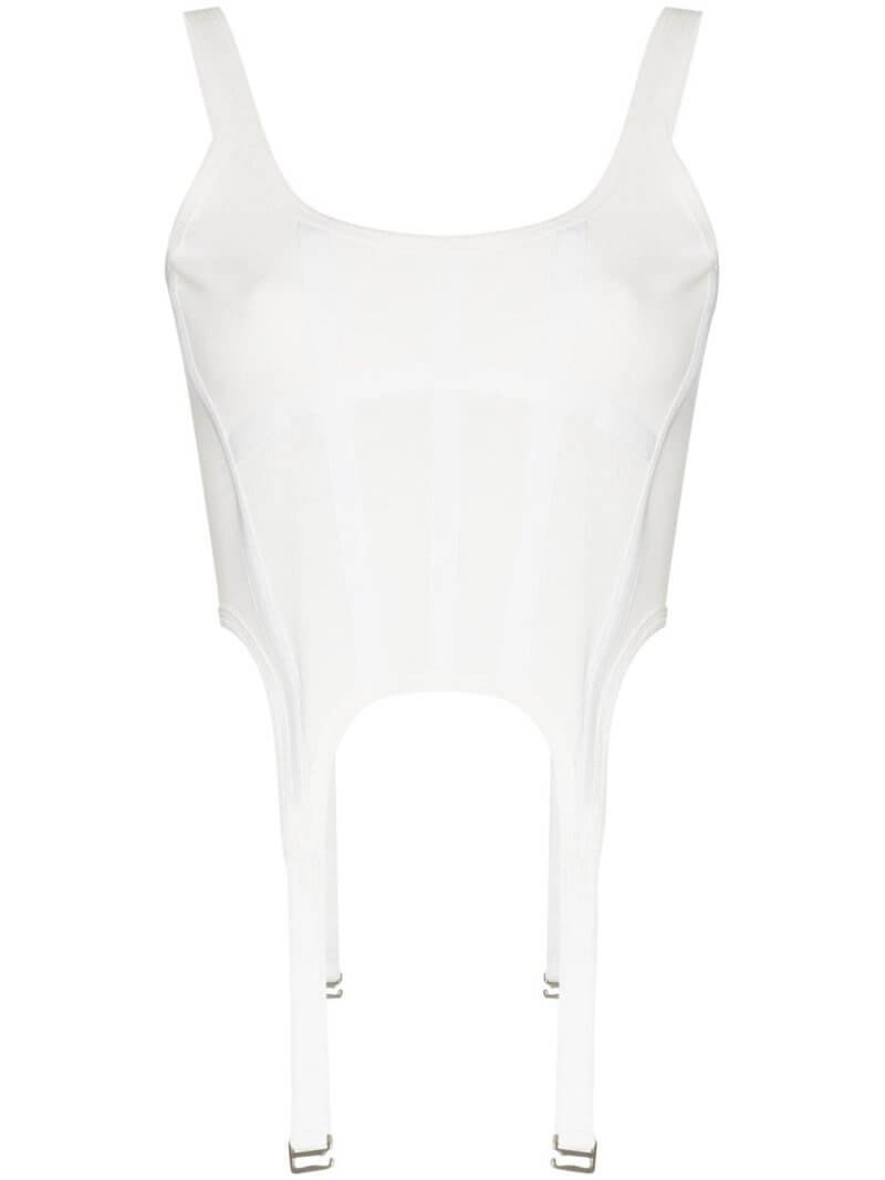 Dion Lee panelled corset top - White