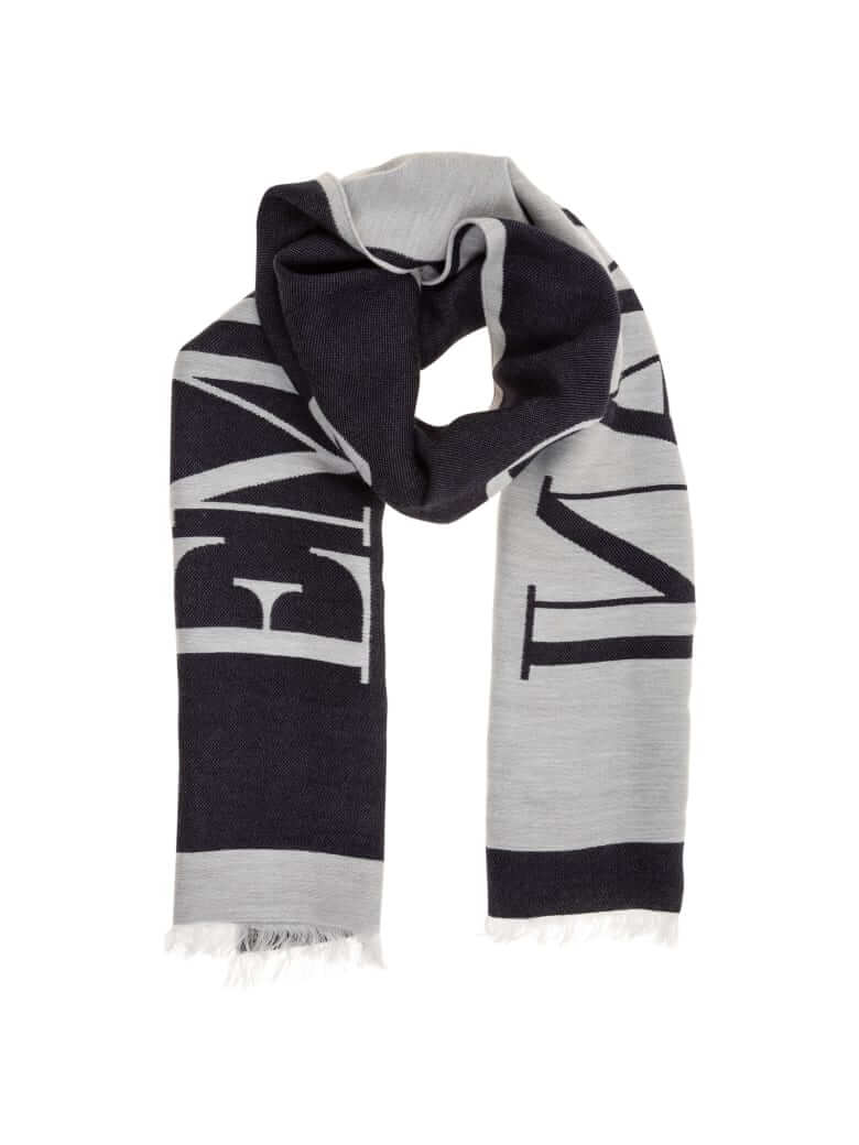 Black and white Armani branded scarf