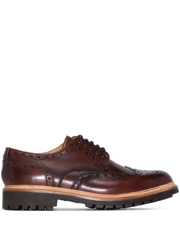 brown leather brogues