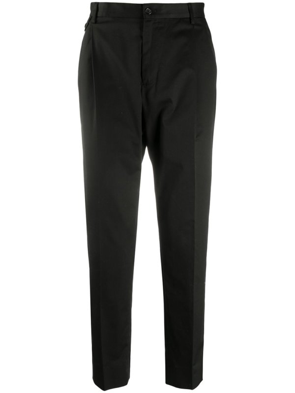 black cropped trousers