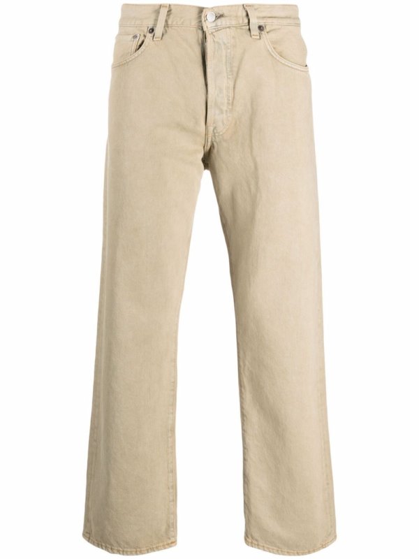 neutral straight trousers