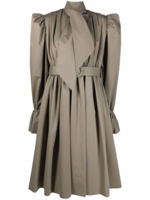 Balenciaga trench coat-style midi dress - Neutrals