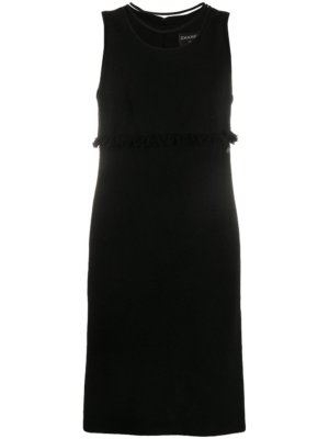Chanel Pre-Owned fringe trim dress - Black