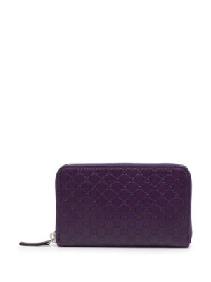 Gucci monogram leather purse - Purple