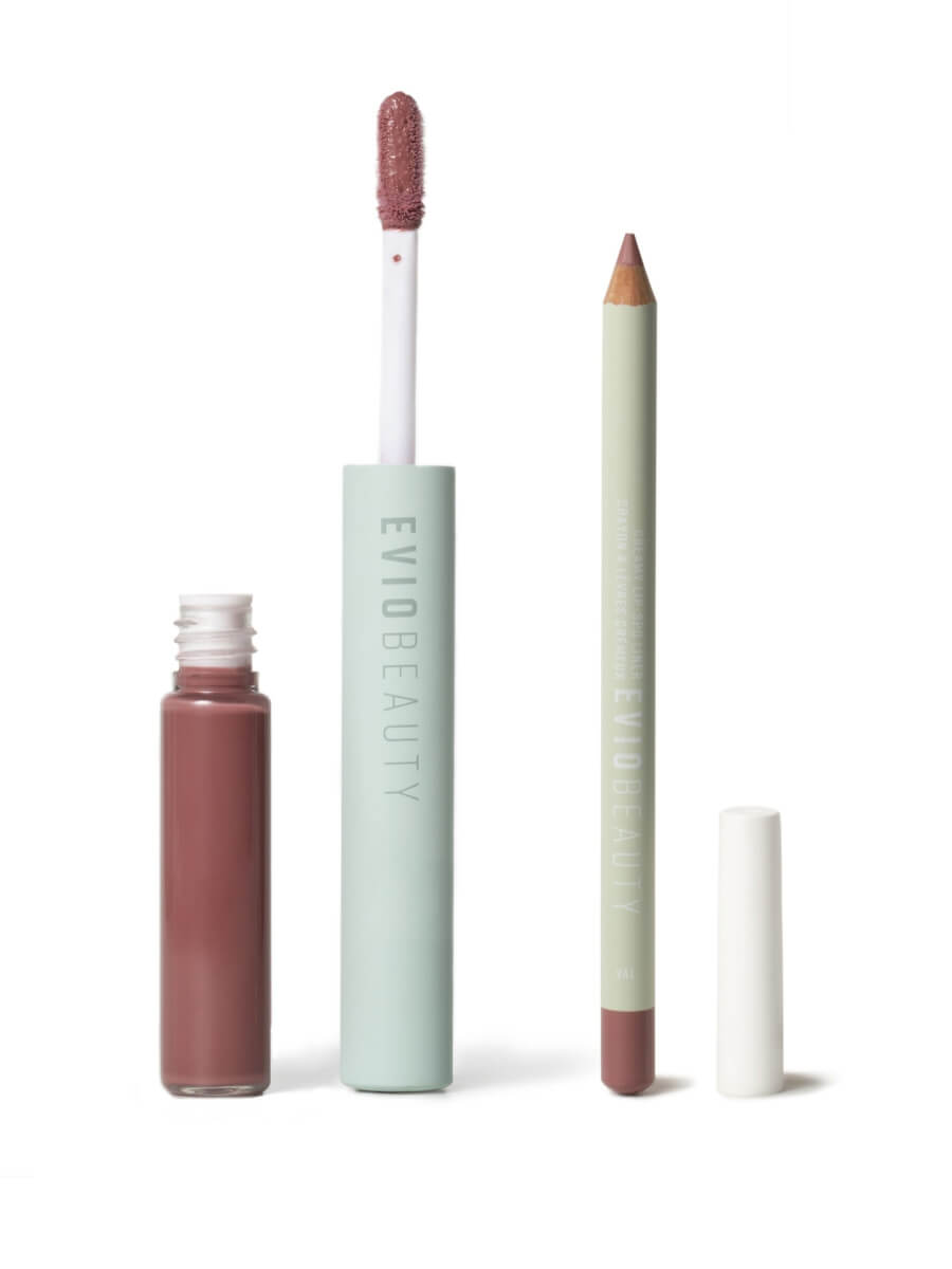 Pink lip gloss and pencil set