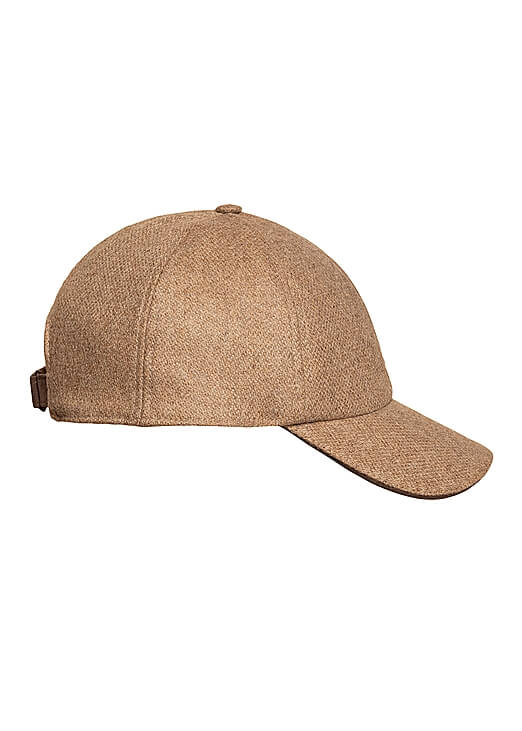 Tan wool brown cap