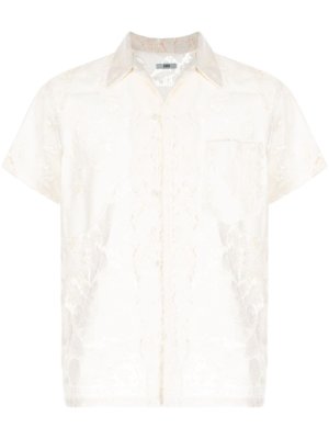 BODE lace-detail short-sleeved shirt - White