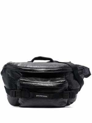 Balenciaga large Army leather belt bag - Black