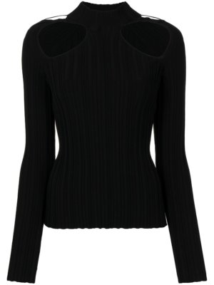 Dion Lee cut-out knitted top - Black