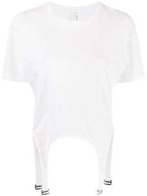 Dion Lee suspender-detail cotton T-Shirt - White