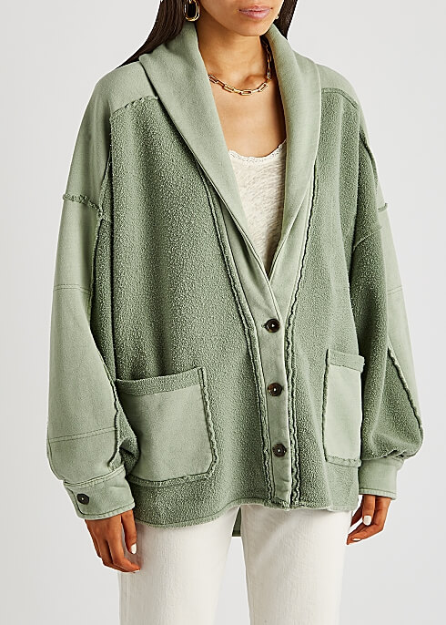 Light green cotton blend jacket