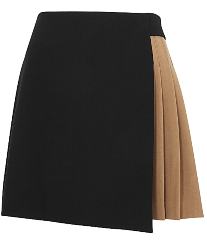 Toni black panelled mini skirt