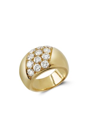 Cartier 1961 18kt yellow gold Present Day bombé diamond ring