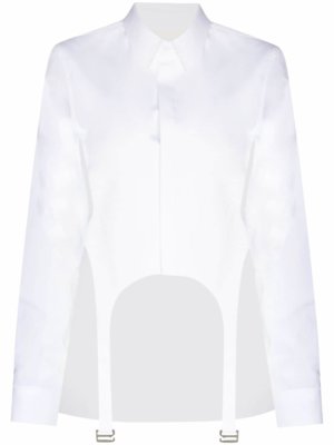 Dion Lee cut-out buckle-embellished shirt - White