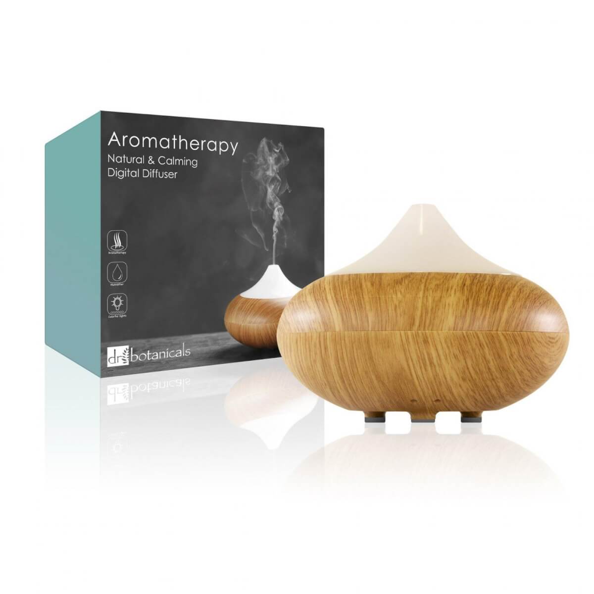 DrDr Botanicals Wooden Aroma Diffuser with a uplifting Moroccan Rose Diffuser Oil Natural and Calming Digital Diffuser