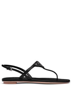 Prada strappy thong sandals - Black