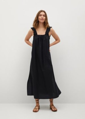 100% cotton midi dress black - Woman - 14 - MANGO
