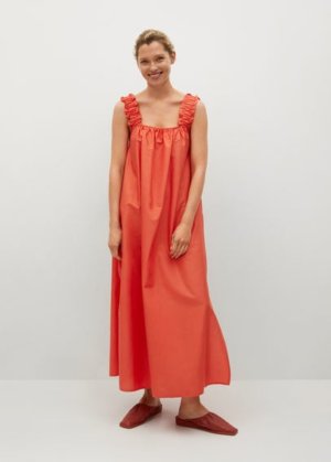 100% cotton midi dress strawberry - Woman - 14 - MANGO