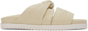 3.1 Phillip Lim Off-White Leather Twisted Slides