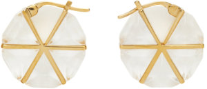 Bottega Veneta Gold Spiral Earrings