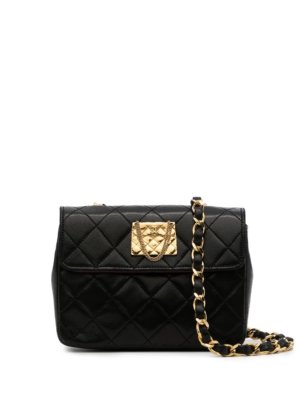 Chanel Pre-Owned 1980s mini bag motif shoulder bag - Black