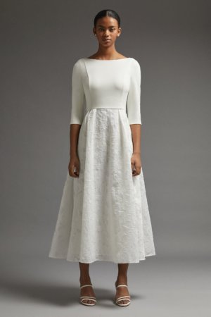 Coast Full Skirt Midi Dress -, Ivory
