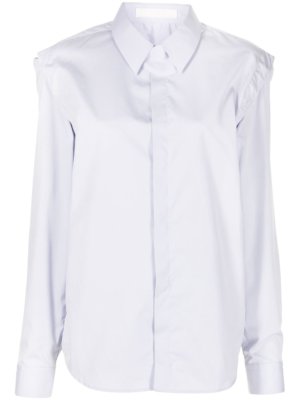 Dion Lee high neck trench shirt - Purple