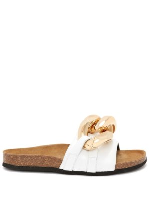 JW Anderson Chain Loafer slides - White