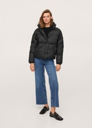 Padded jacket with detachable sleeves black - Woman - XL - MANGO