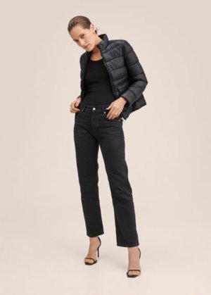 Pocket quilted jacket black - Woman - XS - MANGO
