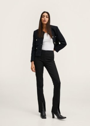 Pocket tweed jacket black - Woman - 2XL - MANGO