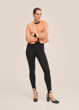 Pocket tweed jacket orange - Woman - XXS - MANGO