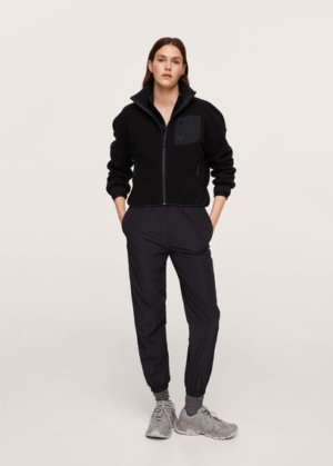 Shearling thermal jacket black - Woman - XL - MANGO